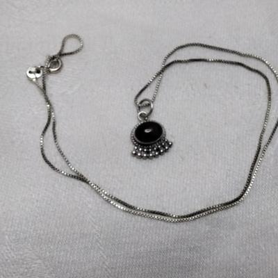 Antique Carnelian 18" 925 Necklace