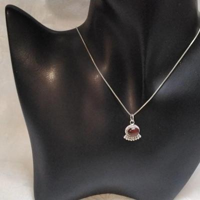 Antique Carnelian 18" 925 Necklace