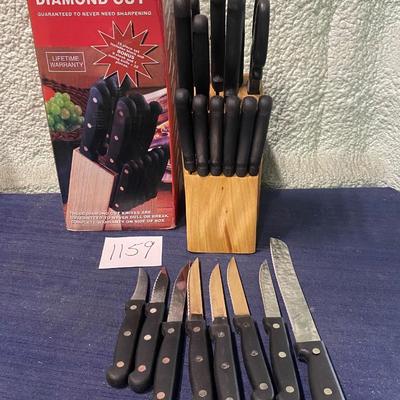 Diamond Cut Knife Set