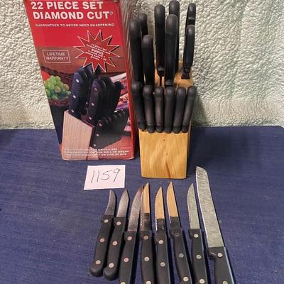 Diamond Cut Knife Set