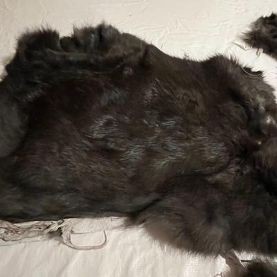 Four Grey & Black Rabbit Pelts