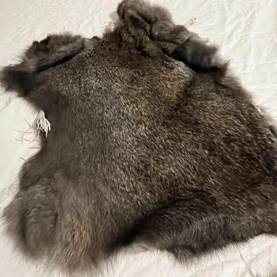 Four Grey & Black Rabbit Pelts