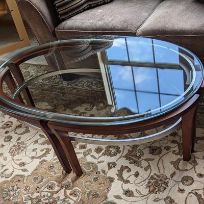 Fusion Round Cocktail Table Thoroughly Modern Collection by Bassett Mirror