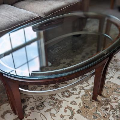 Fusion Round Cocktail Table Thoroughly Modern Collection by Bassett Mirror