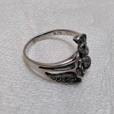 Antique Marcasite 925 Ring Size 7