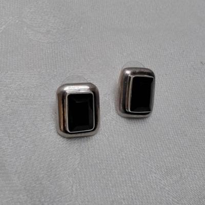 Vintage Onyx Mexico 925 Earrings