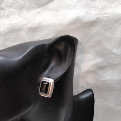 Vintage Onyx Mexico 925 Earrings