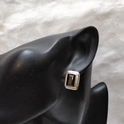 Vintage Onyx Mexico 925 Earrings