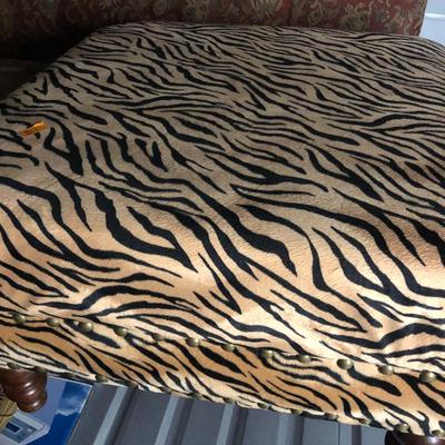 Animal print ottoman