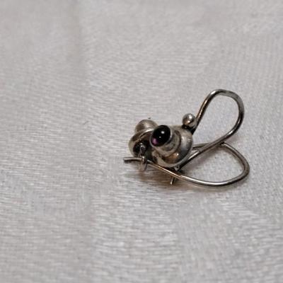 Antique Rhodolite Garnet 925 Earrings