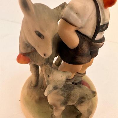 Hummel Boy, Sheep Figurine