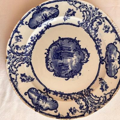 12 Pc Delftland England China Plate Set