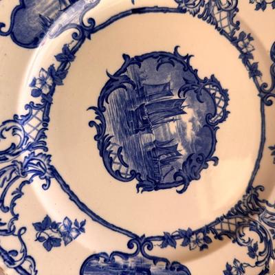 12 Pc Delftland England China Plate Set