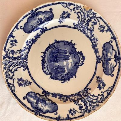 12 Pc Delftland England China Plate Set