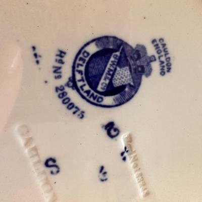 12 Pc Delftland England China Plate Set