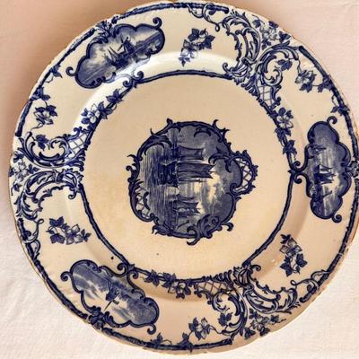 12 Pc Delftland England China Plate Set