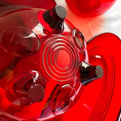 Vintage Cranberry Glass Glassware Lot