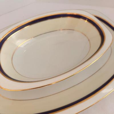 Blue and Gold Band Epiag Czechoslovakia China Serving Piece Lot, Misc