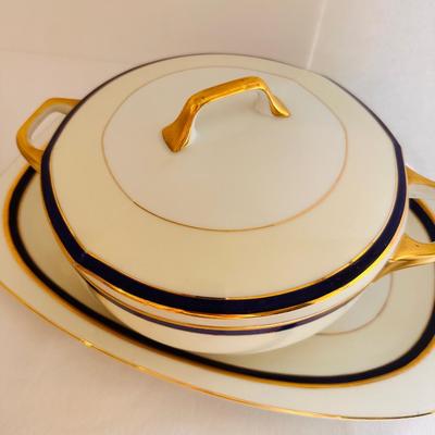 Blue and Gold Band Epiag Czechoslovakia China Serving Piece Lot, Misc
