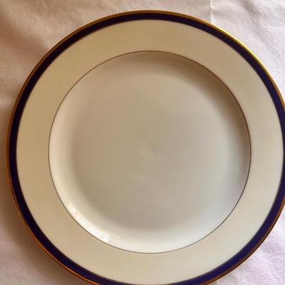 Blue and Gold Band Epiag Czechoslovakia China Dinner Plate Lot