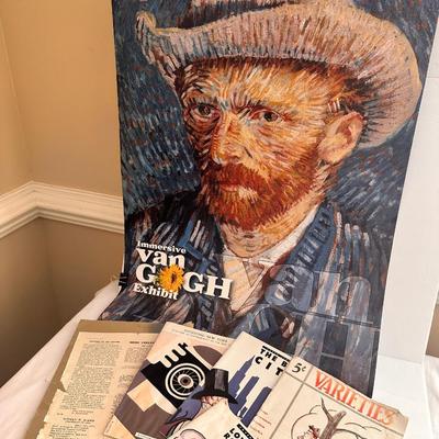 Van Gogh Poster and Vintage Publication Lot