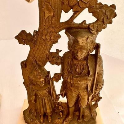 Marble Base Victorian Girandole Set