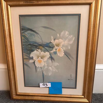 David Lee Framed Floral Print