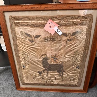 Framed Vintage Ram Silk