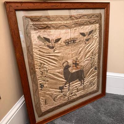 Framed Vintage Ram Silk