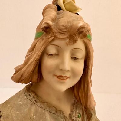 Victorian Bust of Lady Statue