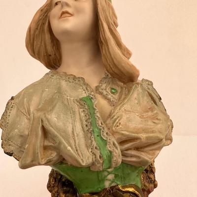 Victorian Bust of Lady Statue
