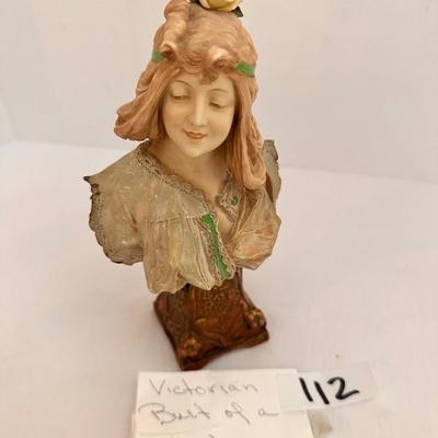 Victorian Bust of Lady Statue