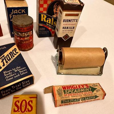 Antique Advertising Childs Toy Box Lot