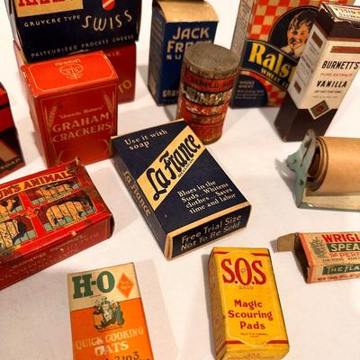 Antique Advertising Childs Toy Box Lot