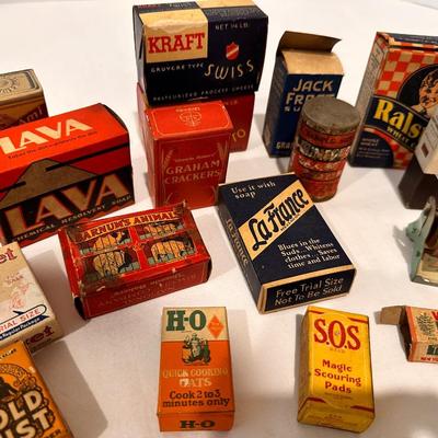 Antique Advertising Childs Toy Box Lot