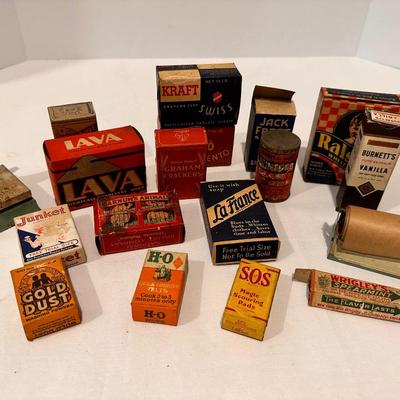 Antique Advertising Childs Toy Box Lot
