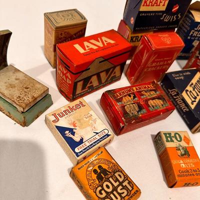 Antique Advertising Childs Toy Box Lot