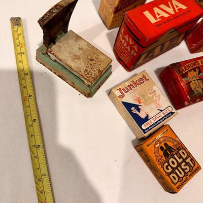 Antique Advertising Childs Toy Box Lot