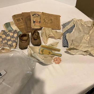 Antique Childs Sewing Pattern and Clothing Lot