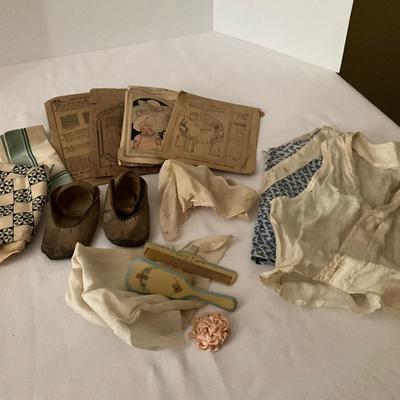 Antique Childs Sewing Pattern and Clothing Lot