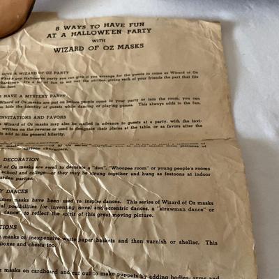 Antique Game, Wizard of Oz Masks, and More Lot