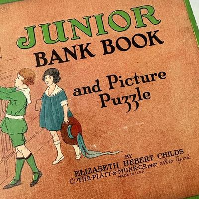 Vintage JR Bank Book and Puzzle