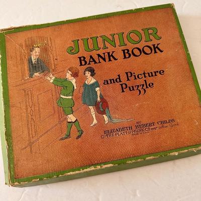 Vintage JR Bank Book and Puzzle