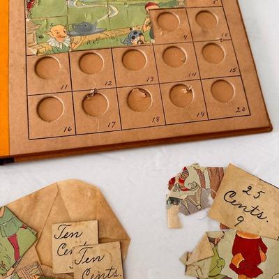 Vintage JR Bank Book and Puzzle