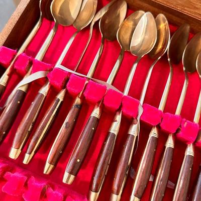 Vintage Bronzeware Flatware Set  ORIENTAL JEWELRY AND CO.