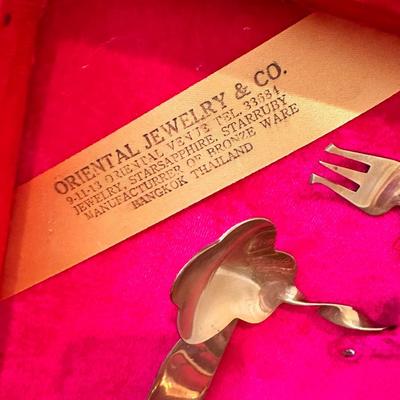 Vintage Bronzeware Flatware Set  ORIENTAL JEWELRY AND CO.