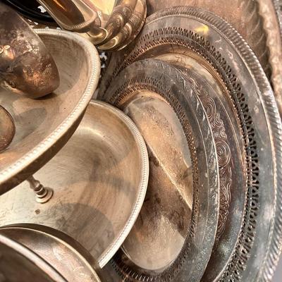 Misc Silver Plate Serving Lot