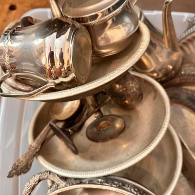 Misc Silver Plate Serving Lot