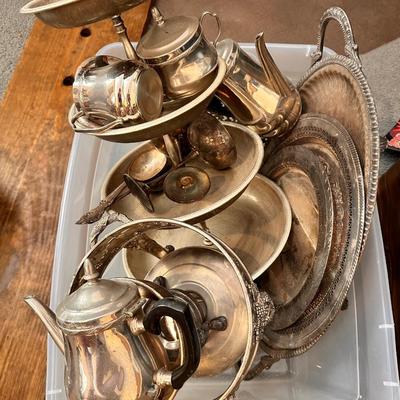 Misc Silver Plate Serving Lot