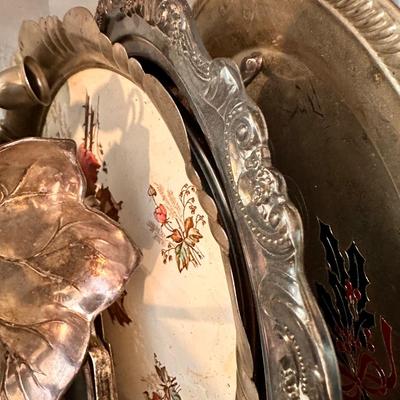 Misc Silver Plate Serving Lot